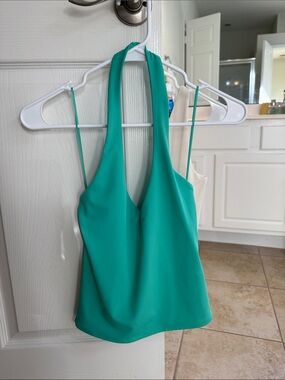 Express Teal Halter Tank Top